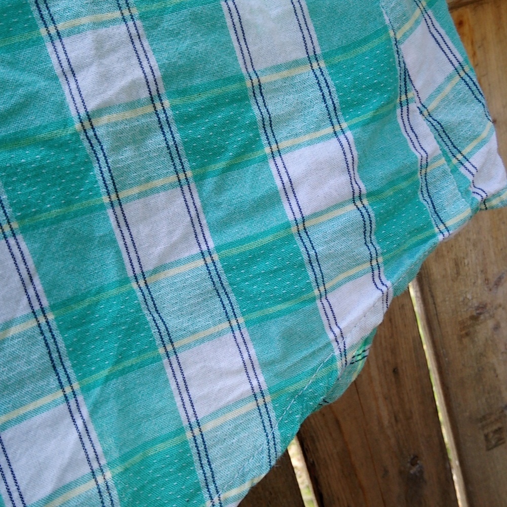 Riders By Lee Short Sleeve Plaid Button Down Shirt Top - Picture 12 of 12